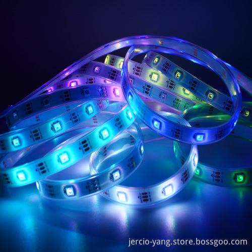5050RGBWWA warm white light bead, SK6812 built-in IC, 96l-96led casing waterproof